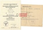 2x Award Docs: VWA Schwarz & WIO - Inf.Rgt.358 (205.Inf.Div.) (Beautiful VWA Document!) - Image 2