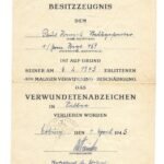 Wound Badge in Silver Award Doc: Grenadier-Regiment 469 (269. Inf.-Div., 1945!)