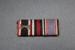 3x Ribbonbar: Kriegsverdienstkreuz 2. Klasse - Ehrenkreuz - Luftschutz-Ehrenzeichen