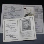 Kennkarte & Death Card of Soldier KIA in Bastogne on December 31, 1944
