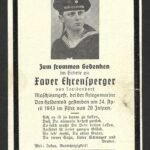 Deathcard of U-Boot Crewmember – U-Boot "U-189" (Sunk by British Liberator)
