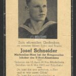 Deathcard of U-Boot Crewmember – U-Boot "U-332" (Sunk by British Liberator)