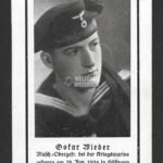 Deathcard of U-Boot Crewmember – U-Boot "U-336" (Sunk by British Hudson Aircraft)