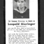 Deathcard of U-Boot Crewmember – U-Boot "U-409" (Sunk by British Destroyer)