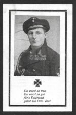 Deathcard of U-Boot Crewmember – U-Boot “U-659” (Sunk due collission with U-439 near Spain!)