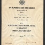 KVK2 Award Doc: Panzerkorps-N.A. 400 (II. SS-Panzerkorps, Signed by SS-Obergruppenführer Paul Hausser!)