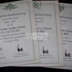 3x Beautiful Honorary Certificates: Landesschützen-Bataillon 822 (539. Division)