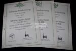 3x Beautiful Honorary Certificates: Landesschützen-Bataillon 822 (539. Division)