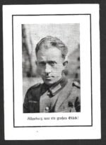 Death Card of 344. Infanterie-Division Soldier - KIA Sept. 1944 South of Holland
