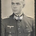 Portrait of Wehrmacht Hauptmann wearing Deutsches Kreuz in Gold