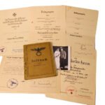 Award Docs & Soldbuch of Panzer NCO in Panzer-Regiment 33 - Panzerkampfabzeichen II. Stufe - Normandy & Ardennes!