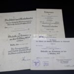 3x Award Docs (13. Marz 1938, 1. Oktober 139 & VWA Schwarz) - Infanterie-Regiment 19 & 119 "List" (Wounded in 1940!)