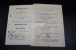 Award Document set of Festung Lorient - Marineflakbrigade & Wehrmacht-Regiment Lorient 3 - Wounded March 1945 (!)