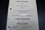 Award Document set of Festung Lorient - Marineflakbrigade & Wehrmacht-Regiment Lorient 3 - Wounded March 1945 (!) - Image 3