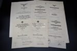 Ehrenpokal Award Document Grouping of Leutnant Heinz Dautzenberg - Reconnaissance Pilot!