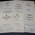 Ehrenpokal Award Document Grouping of Leutnant Heinz Dautzenberg - Reconnaissance Pilot!