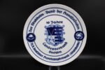 Porcelain Plate of the Stahlhelmbund! "Der Stahlhelm - Bund Der Frontsoldaten - 10 Jahre Landesverband Sachsen"