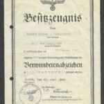 Verwundetenabzeichen Schwarz Award Doc: Infanterie-Regiment 257 (83. Infanterie-Division)