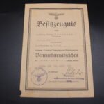 Wound Badge in Black Award Doc: Infanterie-Regiment 376 (225. Infanterie-Division)