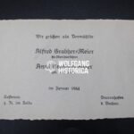 Card of SS-Oberscharführer "We greed as married couple" (Lustenau, Deutenhofen)