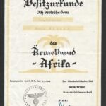 "Afrika" Cufftitle Award Certificate