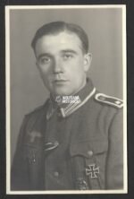 Studioportrait Wehrmacht Soldier with Awards (PAB, EK1)