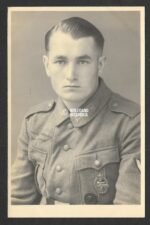 Studioportrait Wehrmacht Soldier with Awards (PAB, VWA)