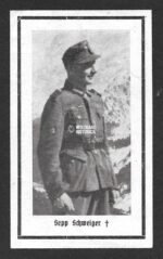 Death Card: Gebirgsjäger-Regiment 98 (1. Gebirgs-Division) (Top Photo)