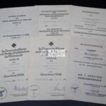 6x Award Docs: Pionier-Bataillon 122 (NKS, EK1...) (Kurt Chill signature!)