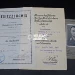 2x Award Docs: Festung Kreta (Signed by Bruno Bräuer (Executed!))