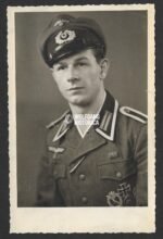 Studioportrait Wehrmacht NCO wearing ISA, EK1, VWA & HJ-Leistungsabz.