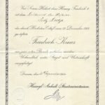 WW1 Award Doc: Friedrich Kreuz am grün-roten Band - December 1915