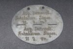 World War 1 German Erkennungsmarke - Frohnhausen - L.Fs.A.Btl.63