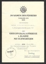 3x Award Docs: Stug-Brigade 191 & Art.Rgt.256 (KVK1, KVK2 & VWA) - Image 2