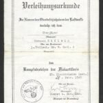 Flakkampfabzeichen Award Doc: Fallschirm-Granatwerfer-Bataillon! Italy, 1945!