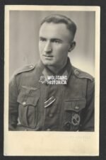Studioportrait Wehrmacht Soldier wearing ISA & VWA