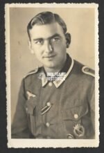 Studioportrait Wehrmacht Soldier wearing ISA & VWA