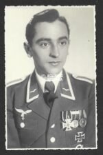 Studioportrait Luftwaffe NCO wearing Awards & Medal Bar