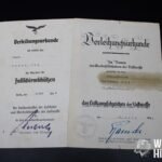 2x Award Docs: Fallschirmjäger-Rgt. 7 (Ramcke Signature, KIA)