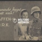 Flemish Waffen-SS & DRK Recruitment Postcard - Ersatzkommando Flandern