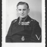 Studioportrait of Panzer soldier wearing Panzerkampfabzeichen in Silber & Shoulderboards "A"