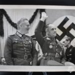 German Press Photograph: Generalfeldmarschall Erwin Rommel and Wilhelm Keitel