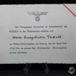 Original NSDAP Niederlanden Invitation Card for NSB Kringleider
