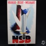 Dutch NSB Postcard "Vrijheid - Recht - Welvaart NSB"