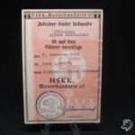 Certificate NSKK-Motorstandarte 67 - Oath on the Führer
