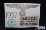Ausweis für aktive Teilnehmer des Reichsparteitages 1937