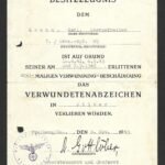 Wound Badge in Silver Award Doc: Grenadier-Regiment 89 (12.Inf.Div.)