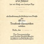 Faithful Service Medal 25 Years Award Doc – Woman in Bochum