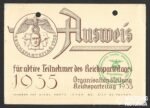 Ausweis für aktive Teilnehmer des Reichsparteitages 1935