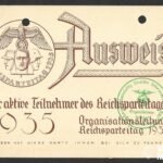 Ausweis für aktive Teilnehmer des Reichsparteitages 1935